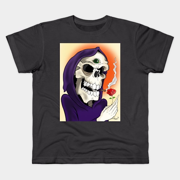 The reaper of roses Kids T-Shirt by TheDopestRobot